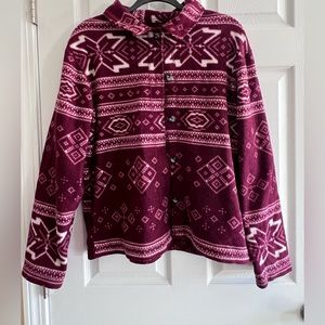 Medium size polyester winter button up. Made by Diagonal, good condition.